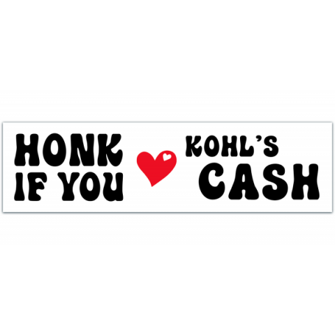 Honk If You Heart Kohl Funny Bumper StickerFunny Sarcastic Bumper Sticker Trend [00122]