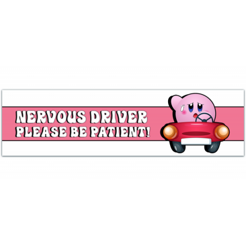 Anxious Nervous Driver Bumper Sticker [00123]