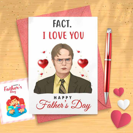 Funny Dwight Father's Day Card - Card For Dad, Card For Him, Father's Day Card, Funny Card For Him, Office Card, Gift For Dad [00645]