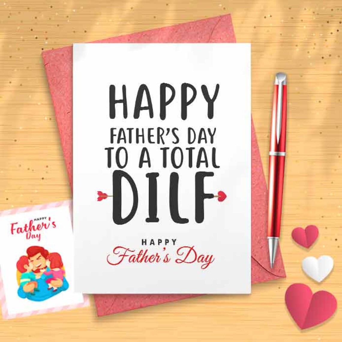 Funny DILF Fathers Day Card - Gift From Wife - Funny Fathers Day For Husband, Fathers Day Gift For Friend, Dad, Gift For Husband [01012]