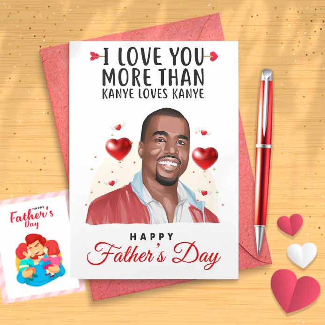 Funny Kanye Father's Day Card - Card For Dad, Card For Him, Father's Day Card, Funny Card For Him, Funny Father's Day, Gift [00951]