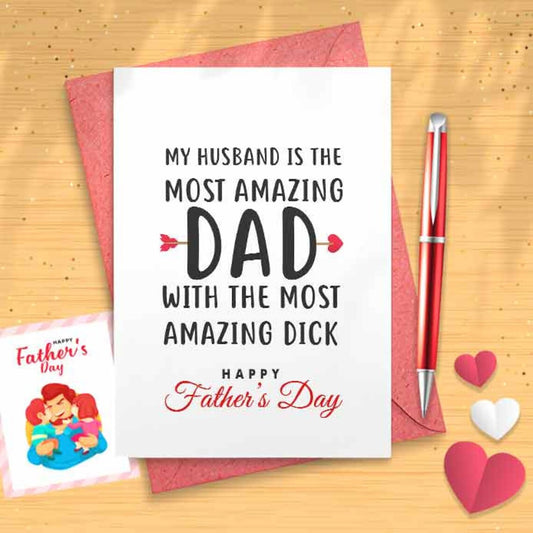 Funny Fathers Day Card - Gift From Wife - Funny Fathers Day For Husband, Fathers Day Gift For Friend, Dad, Gift For Husband [00851]