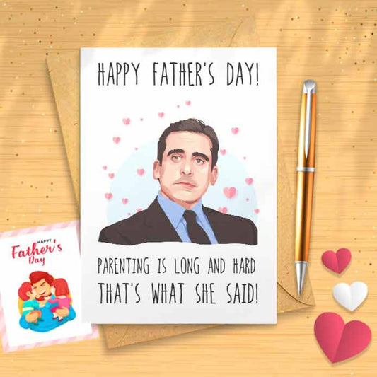 Funny Michael Father's Day Card - Office Father's Day Card, Funny Father's Day Card, Office Card [00321]