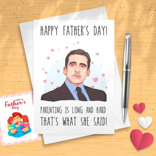 Funny Michael Father's Day Card - Funny Father's Day Card, Office Father's Day Card, Office Card [00119]