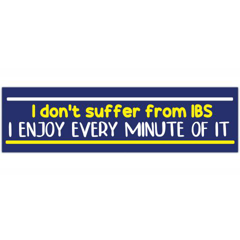 I Enjoy IBS Bumper Sticker - Funny Vintage Style - Vinyl Decal 80s 90s [01249]