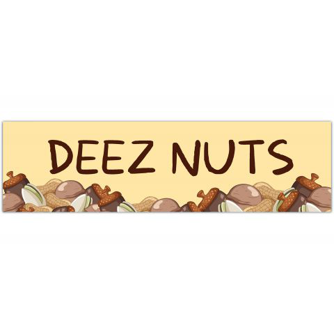 Deez Nuts | Funny Wire Nut Electrician Bumper Sticker for Toolbox, Laptop, Water Bottle, Phone, Computer | High Quality Bumper Sticker [01254]