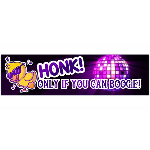 Animal vinyl sticker, funny bumper sticker, cute vinyl sticker, duck sticker, bumper stickers cute, disco ball, disco dancing, meme sticker [01257]