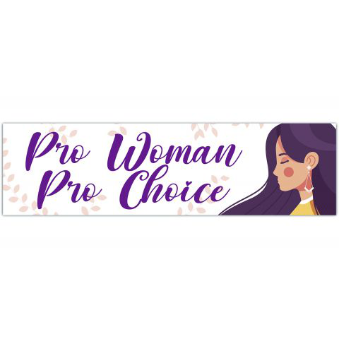 Pro Woman Pro Choice Bumper Sticker | Pro-Choice Sticker | Liberal Sticker | Sticker for Laptop | Roe v Wade [01265]