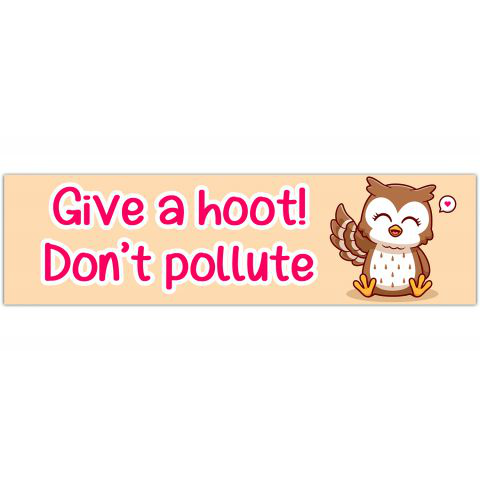 Don't Pollute Bumper Sticker - Advertising Vintage Style 80s 90s [01269]