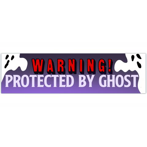 Protected By Ghost Vinyl Bumper Sticker! [01287]