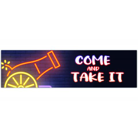 Come and Take It Texas Vinyl Bumper Sticker- Second Amendment Car/Truck Decal - 2A Car/Truck Window Decal - Pro Gun Texan Bumper Sticker [01292]