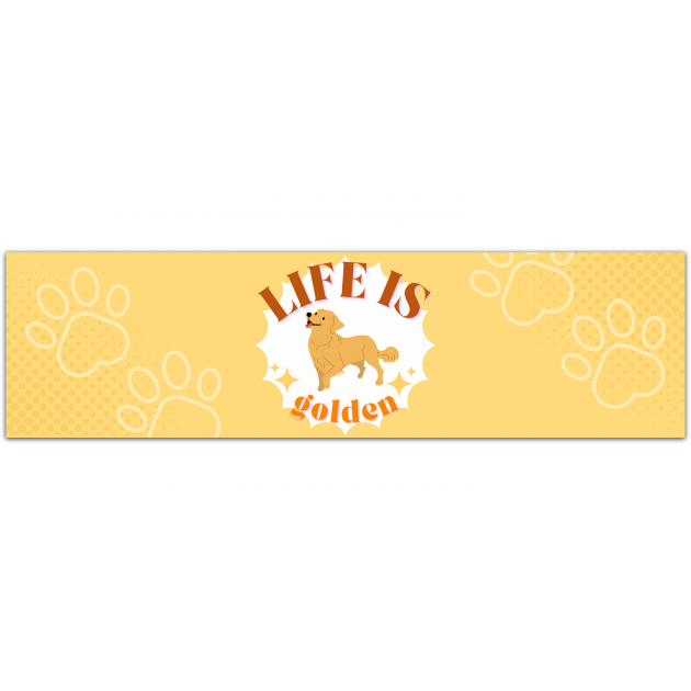 Life Is Golden Car Decal Sticker, Golden Retriever, Tumbler Sticker, Bumper Sticker, Laptop Sticker [01324]