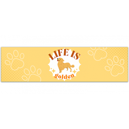 Life Is Golden Car Decal Sticker, Golden Retriever, Tumbler Sticker, Bumper Sticker, Laptop Sticker [01324]