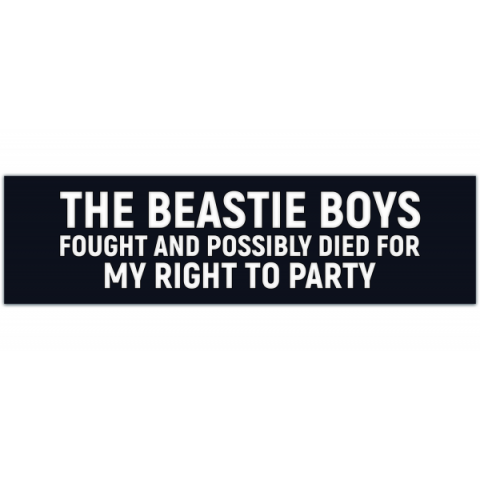 Beastie Bumper Sticker - Funny - Peep Show Vintage Style Vinyl Decal 90s [00133]