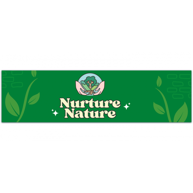 Nurture Nature Environmental Preservation Small Bumper Sticker Laptop Water Bottle Skateboard Decal [01338]