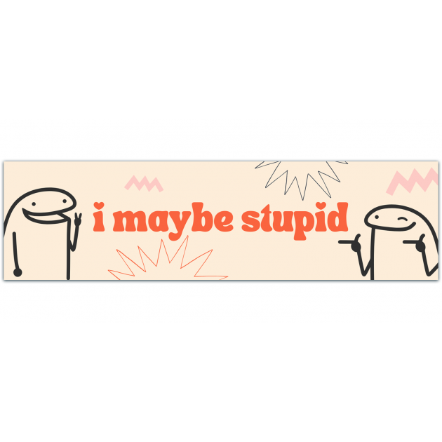 I May Be Stupid... Funny Meme Gen Z Humor Bumper Sticker Car Vehicle Decal [01352]