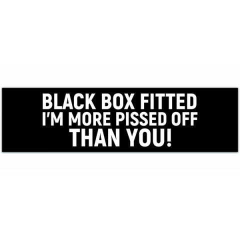 Black Box Fitted Funny Car Bumper Sticker Young Driver Bumper Window [00137]