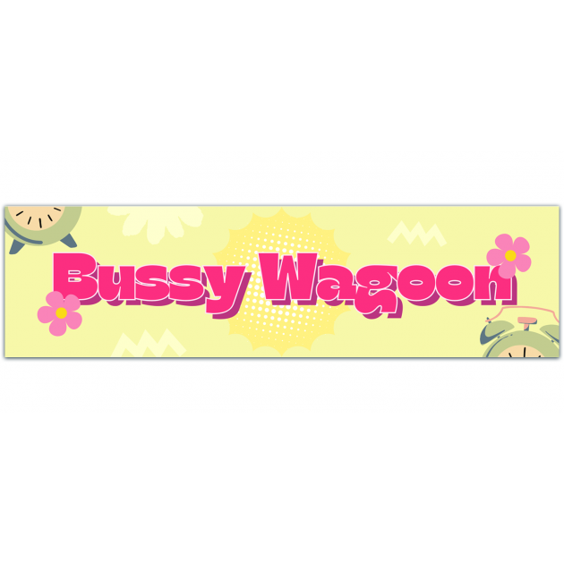 Bussy Wagon - Vinyl Bumper Sticker [01394]