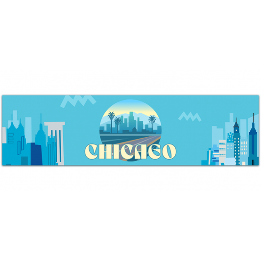 Chicago Sticker | Travel Sticker | Travel Decal | Multiple Sizes | Bumper Sticker | Water Bottle | Travel | Laptop | Waterproof [01409]