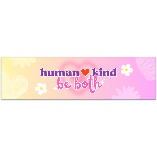 Equality Car Sticker, Humankind Be Both Sticker, LGBTQ Stickers, Human Rights Sticker, Weatherproof Sticker, Durable Car Sticker Bumper Sticker [01416]