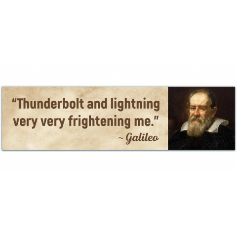 Galileo Thunderbolt and Lightning Bumper Sticker Funny Dope Car Bumper Decal [00142]