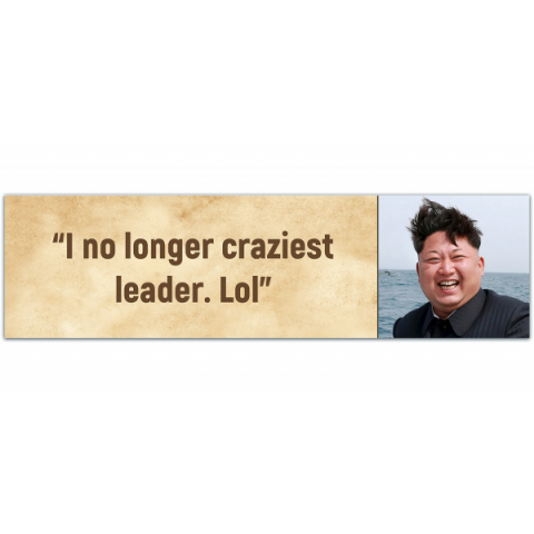 Funny Bumper Sticker - Kim Jong-Un [00144]