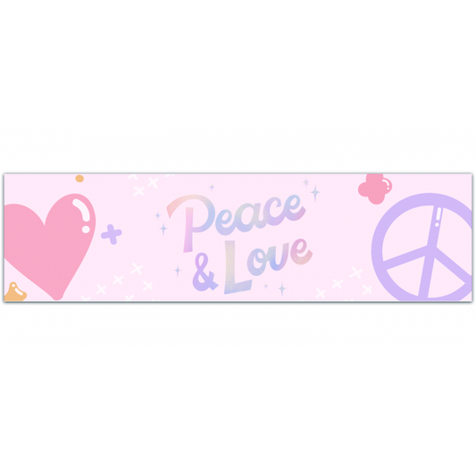 Peace And Love Sticker,Bumper Sticker,Sticker,70'S Sticker,Retro Bumper Sticker,Hippie Bumper Sticker,Hydroflask Sticker,Laptop Sticker Bumper Sticker [01465]