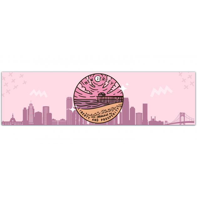 New Jersey Sticker | New Jersey Decal | | Bumper Sticker | Water Bottle | Travel | Laptop | Waterproof Bumper Sticker [01488]