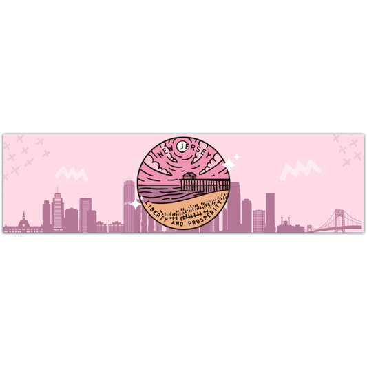 New Jersey Sticker | New Jersey Decal | | Bumper Sticker | Water Bottle | Travel | Laptop | Waterproof Bumper Sticker [01488]