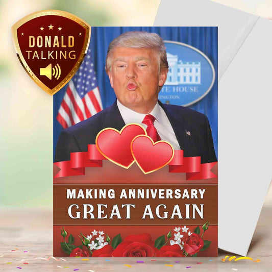 Funny Trump - Music / Talking Card, Anniversary Card [01529]