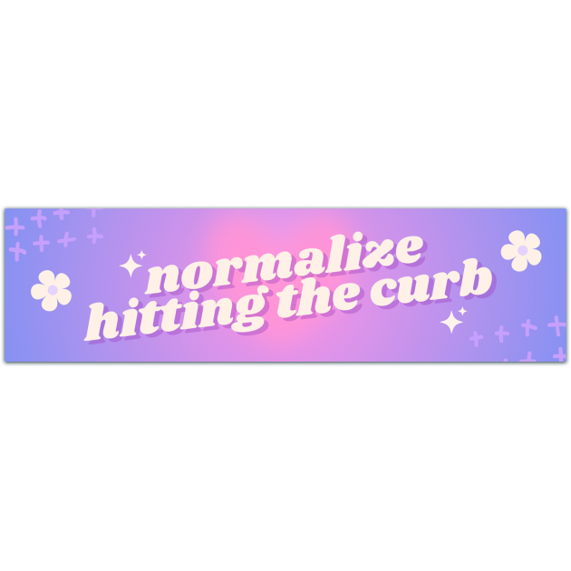 Normalize Hitting The Curb Decal, Funny Car Stickers, Bad Driver Car Decal, New Driver Bumper Sticker, Funny Bumper Sticker, Funny Car Decal Bumper Sticker [01516]