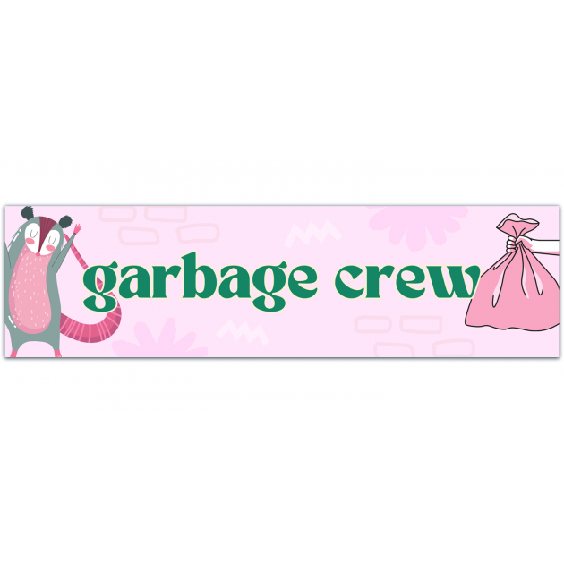 Opossum Garbage Crew Sticker | Funny Sticker | Possum Sticker | Gifts Under 10 | Water Resistant Sticker Bumper Sticker [01517]