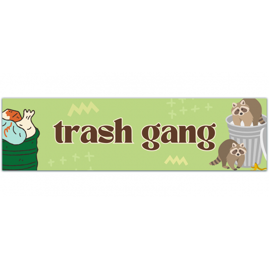 Accoon Trash Gang Panda | Funny Sticker | Raccoon Sticker | Gifts Under 10 | Water Resistant | Water Bottle Laptop Desk Notebook Phone Case Bumper Sticker [01518]