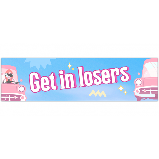 Get In Loser Door Frame Decal | Car Decal | Car Accessories | Door Frame Decal | Gifts For Him | Gifts For Her | Funny Decal | Car Sticker Bumper Sticker [01519]