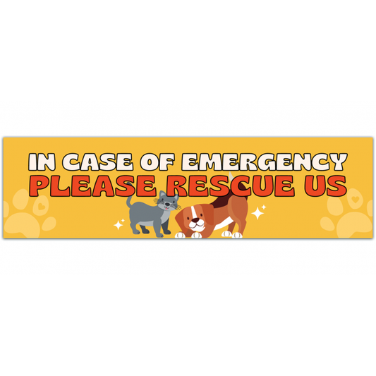 In Case Of Emergency Pet Rescue House Decal Bumper Sticker [01527]