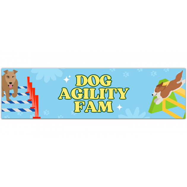 Dog Agility Fam Sticker Dog Sports Agility Dogs Dog Handler Training Trainer Sport Agility Dog Sporting Dog Working Dog Bumper Sticker [01535]