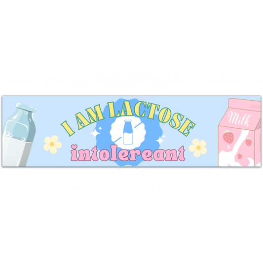 Lactose Intolerant Sticker | Kawaii Sticker - IBS Meme Sticker - Funny Waterproof Sticker - Vinyl Die Cut Sticker Bumper Sticker [01547]