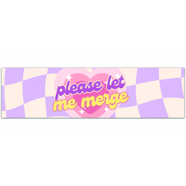 Bestie Please Let Me Merge Cute Stickers Bumper Stickers [01552]