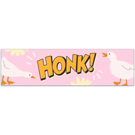 Honk Goose Sticker | Funny Angry Meme Sticker | Cute Laptop Sticker | Gifts Under 5 | Laminated Bumper Sticker [01561]