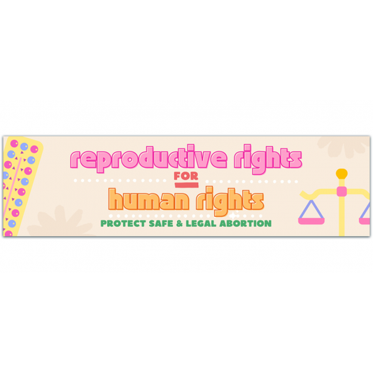 Reproductive Rights Bumper Sticker/Protective Gloss Layer/Social Justice Display/Car Decal Bumper Sticker [01572]