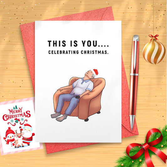 Funny christmas card for husband / dad / grandpa, christmas card, funny, boyfriend christmas card, girlfriend card [01454]