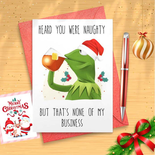 Funny Internet Humor Christmas Card, Iced Tea, Funny Holidays Greeting Card, Merry Christmas Gift, Gag Humor, Stocking Stuffers [01465]