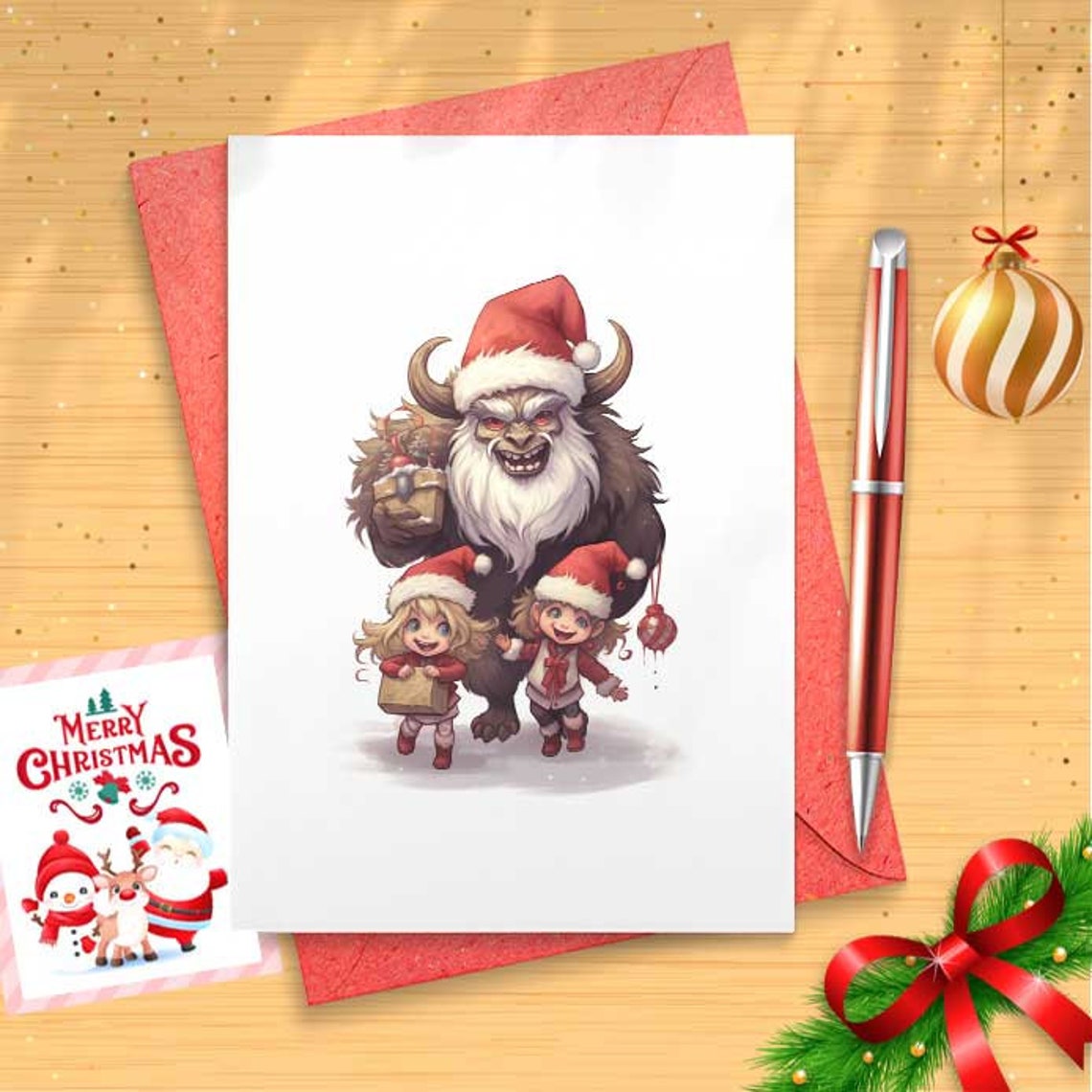 Krampus Holiday Cards (Set of 4) - [01478]