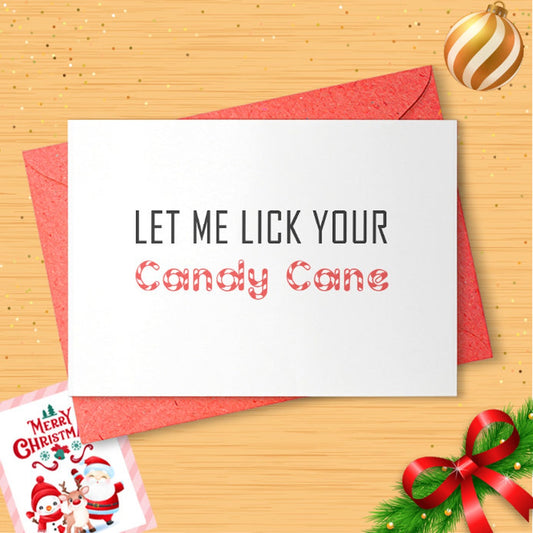 Naughty Christmas card, Funny Christmas card for boyfriend, Husband Christmas card, Dirty Christmas card, Funny holiday card for him [01496]