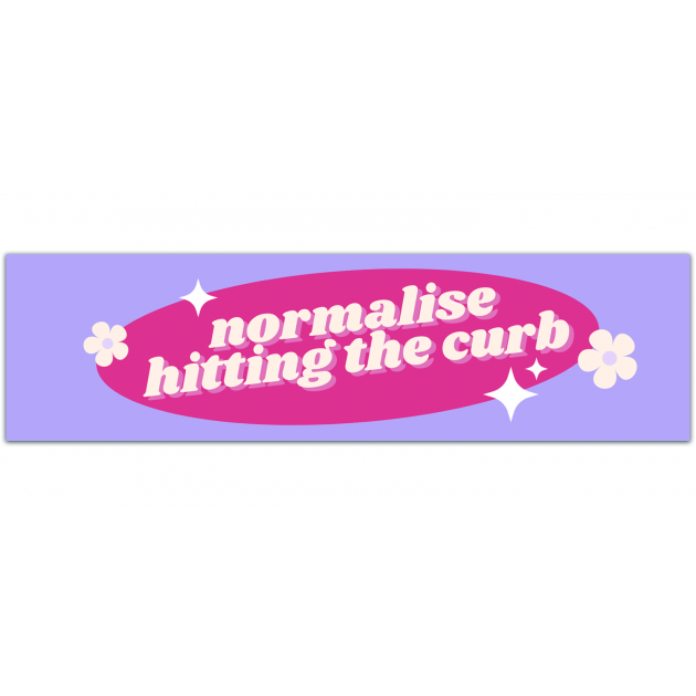 Normalize Hitting The Curb | Girl Energy | Jeep | | Truck | Bad Driving | Lol | Meme | Drive Bumper Sticker [01584]