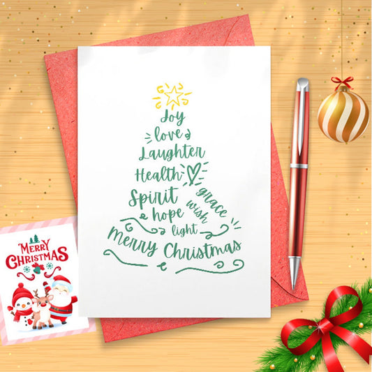 Cute Christmas Poem Card, Funny Christmas Card, Boyfriend Christmas Card, Romantic Christmas Card, Family Christmas Card [01409]