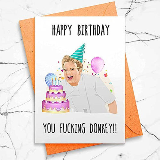 Funny Gordon Birthday Card - Funny Birthday Card, Funny Card, Idiot Sandwich, Joke Card [00048]