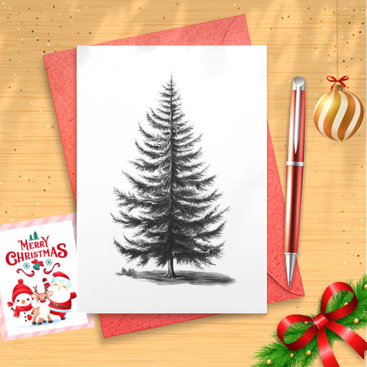 Pine Tree Note Card Set of 5 Cards [01597]