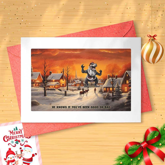 Holiday Card Unique Christmas Cards Monsters Aliens Geekery Alternate Histories (Sets of 3) [01482]