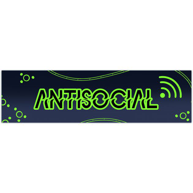 Antisocial Decal Sticker(Outline) - Bumper Sticker- Windshield Banner- Window Decal- Antisocial Bumper Sticker [01603]